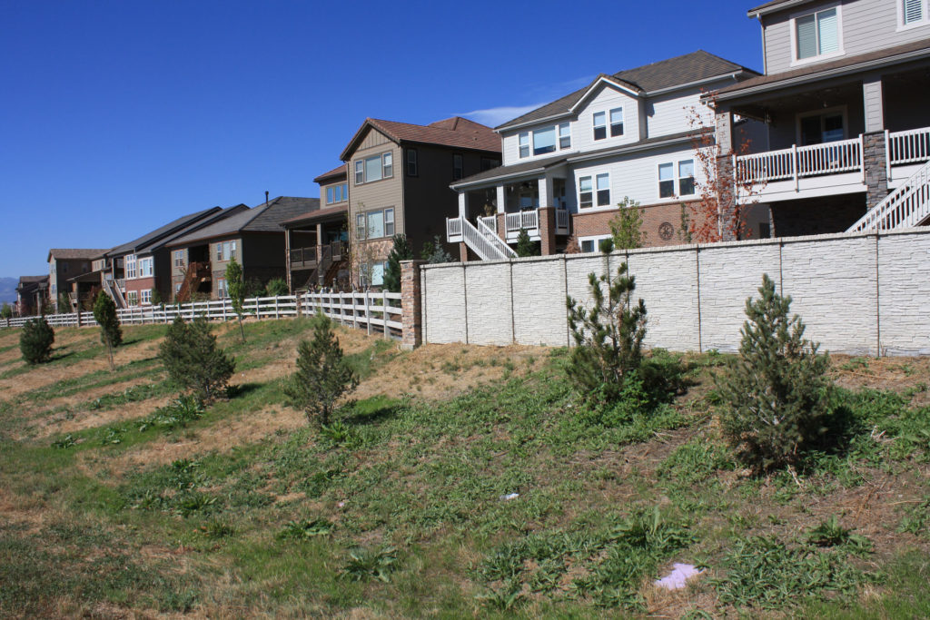 Split Rail fence in Colorado Springs residential area