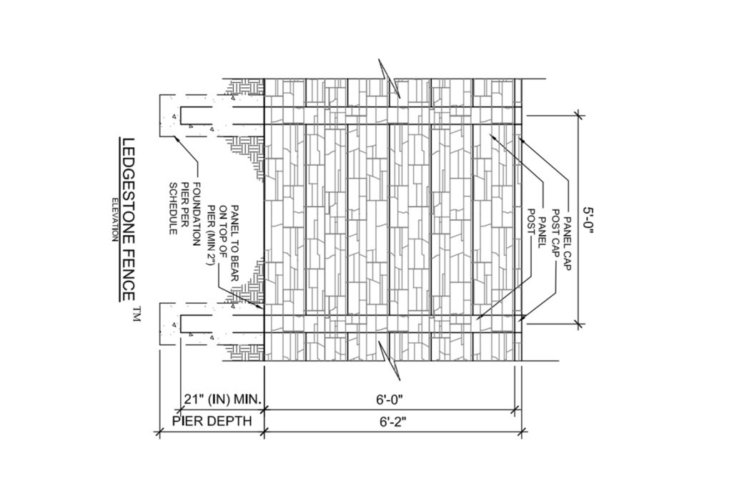 Ledgestone fence specification cover image