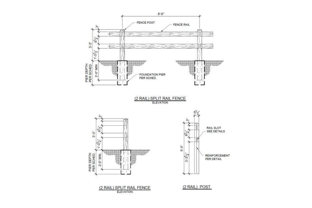 Split rail fence specifications