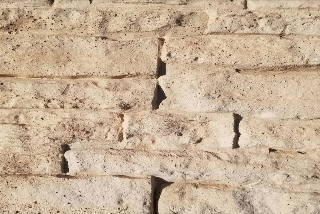 Sandstone concrete fence sample