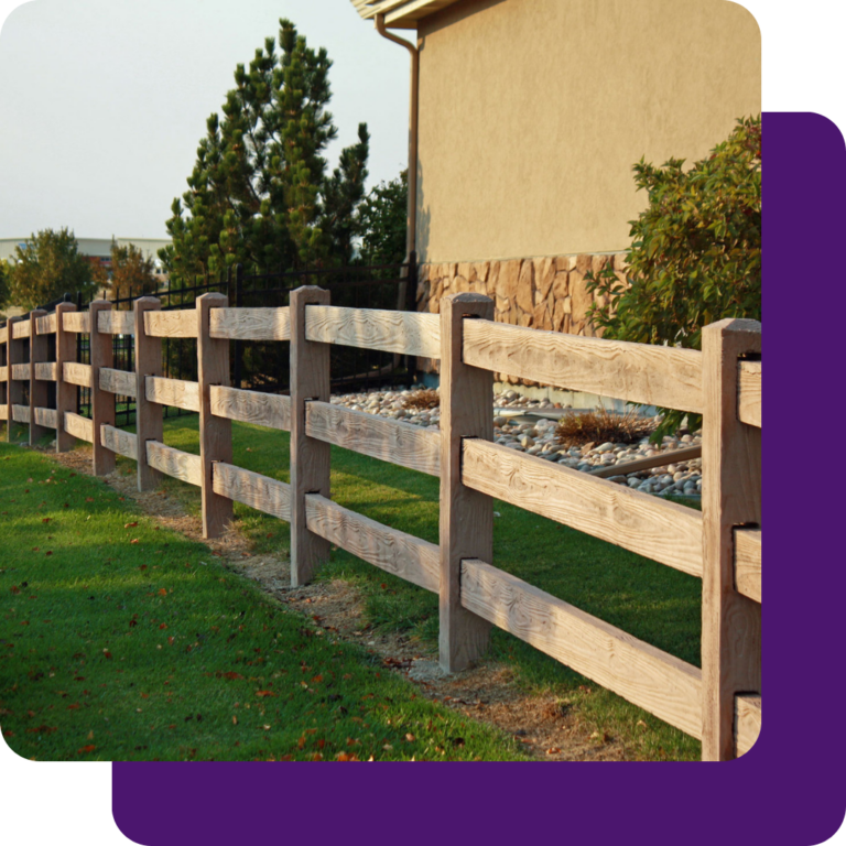 Split rail fence