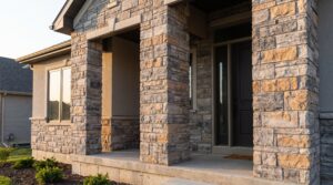 home with stone exterior